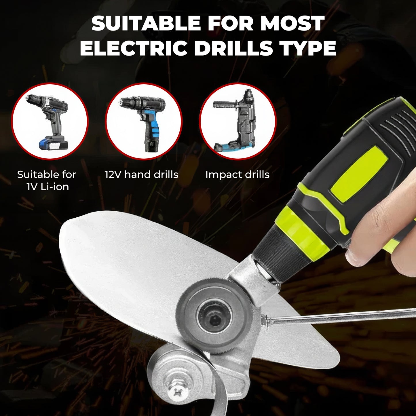 🎉 New Year Sale 50% OFF🎉Titanium Drill Nibbler – Sheet Metal Cutting Tool