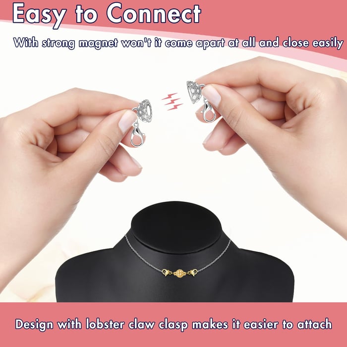 🔥Magnetic Necklace Clasps and Closures Kit（12pcs）