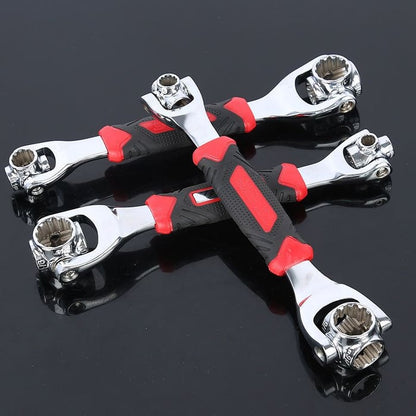 Universal Wrench 52 in 1 Socket Wrench Tool with Multifunction 360 Degree Rotating Head