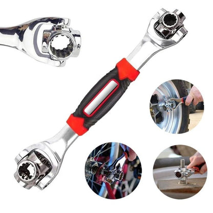Universal Wrench 52 in 1 Socket Wrench Tool with Multifunction 360 Degree Rotating Head
