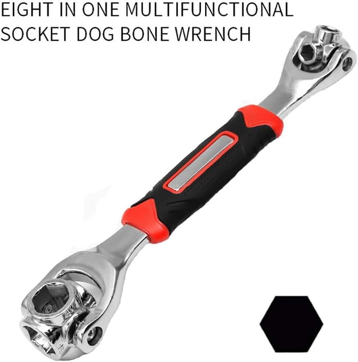 Universal Wrench 52 in 1 Socket Wrench Tool with Multifunction 360 Degree Rotating Head