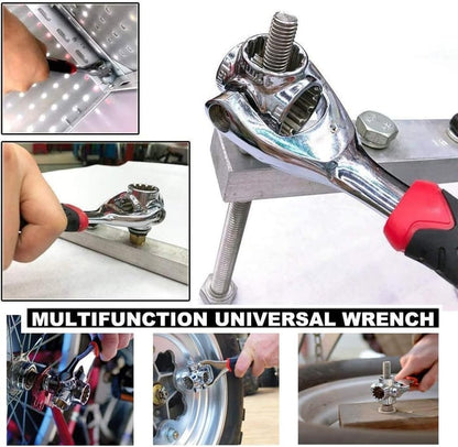 Universal Wrench 52 in 1 Socket Wrench Tool with Multifunction 360 Degree Rotating Head