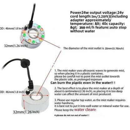 🔥Mist Maker Ultrasonic Fogger – Indoor/outdoor Landscaping
